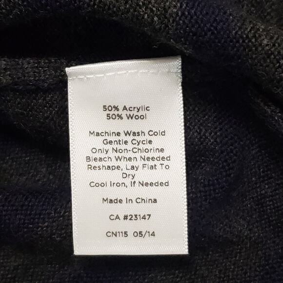 Talbots Wool Blend Striped Sweater Dress Burgundy Blue Sz Small Fall Business - Picture 7 of 11